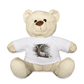 Capricorn as a zodiac sign and heraldic animal - Teddy Bear - white - Front