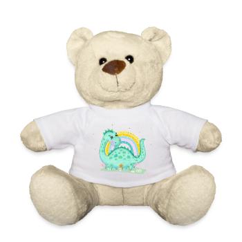 Dinosaurs with rainbows - Teddy Bear - white - Front