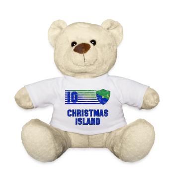 Christmas Island Football Team - Teddy Bear - white - Front