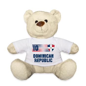 Dominikanische Republik Fußball Mannschaft - Teddy - Weiß - Vorne