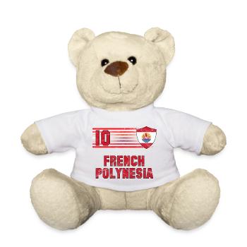 French Polynesia Football Team - Teddy Bear - white - Front