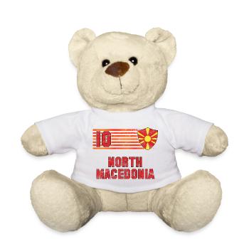 North Macedonia Football Team - Teddy Bear - white - Front