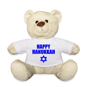 HAPPY HANUKKAH - Teddy Bear - white - Front