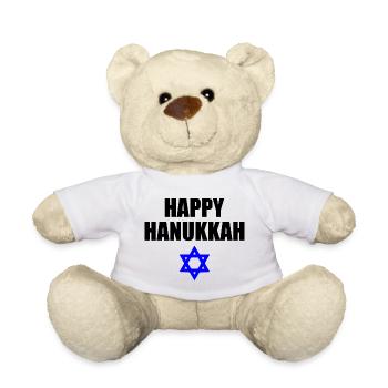 HAPPY HANUKKAH - Teddy Bear - white - Front