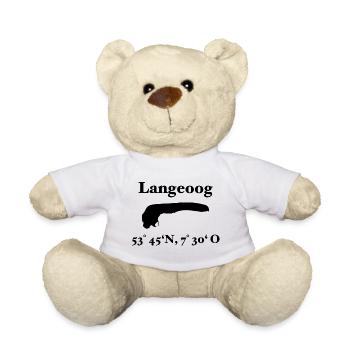 Langeoog Nordsee Insel Design - Teddy - Weiß - Vorne
