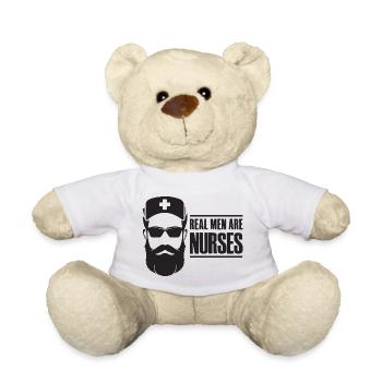 Les vrais hommes sont des infirmières - Infirmière Pfleger - Nounours - blanc - Devant