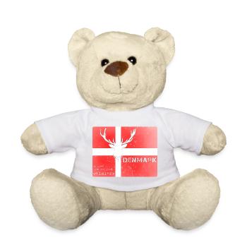 Danemark faune Drapeau Cerf - Nounours - blanc - Devant