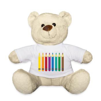 crayons de couleur - Nounours - blanc - Devant