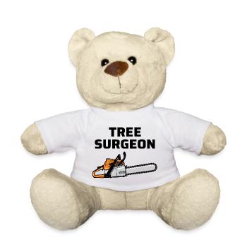 Arborist Tree Surgeon Climber Climbing Trimmer - Teddy Bear - white - Front