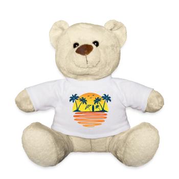 Palmen Sommer Sonne Meer und Strand - Teddy - Weiß - Vorne