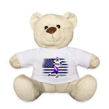 Maillot de football américain Drapeau des États-Unis - Nounours - blanc - Devant