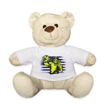 Maillot de football américain Drapeau des États-Unis - Nounours - blanc - Devant