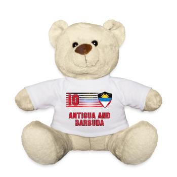 Antigua and Barbuda Football Team - Teddy Bear - white - Front