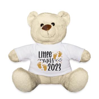 Bienvenue dans la vie, petite fille! Naissance 2023 - Nounours - blanc - Devant