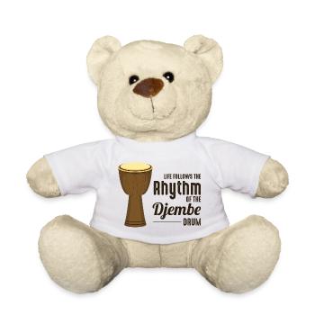 Djembé Player Drummer Music Drum Musicien - Nounours - blanc - Devant