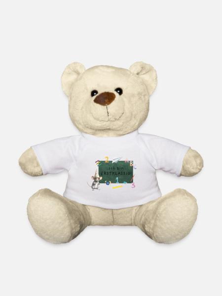 Einschulung - Teddy - Weiß