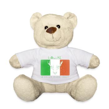 FAUNE ET DE LA FLORE D’IRLANDE Drapeau de l’Irlande - Nounours - blanc - Devant