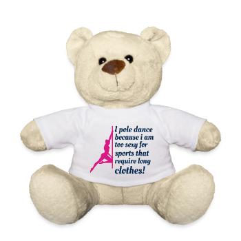 Pole Sport Tanz Tänzer Wettbewerb Akrobatik - Teddy - Weiß - Vorne