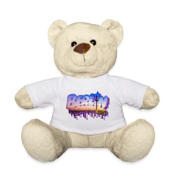 Berlin Graffiti Lettering - Teddy Bear - white - Front