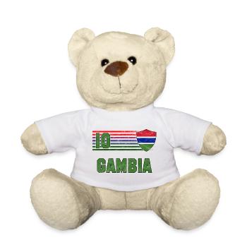 Gambia Football Team - Teddy Bear - white - Front