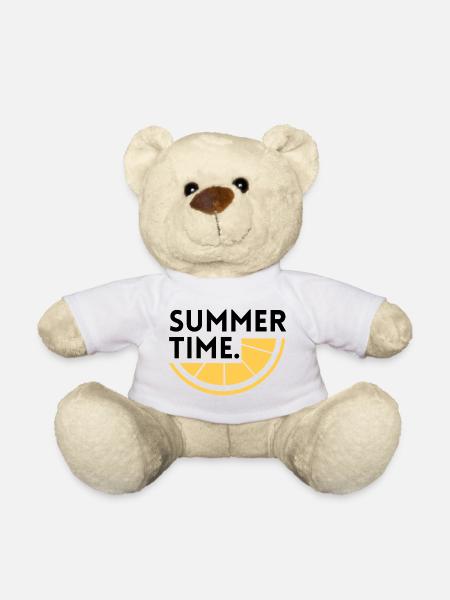 Sommerzeit - Zitrone - Teddy - Weiß