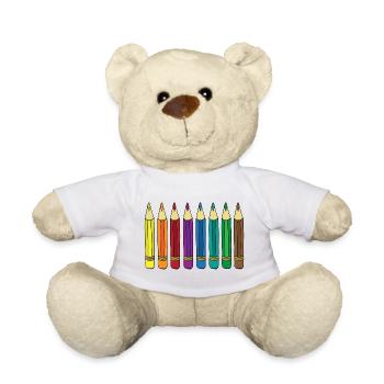 crayons de couleur - Nounours - blanc - Devant