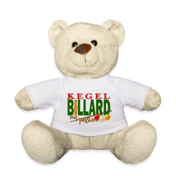 Kegel Billard my passion (mit Kegel) - Teddy - Weiß - Vorne