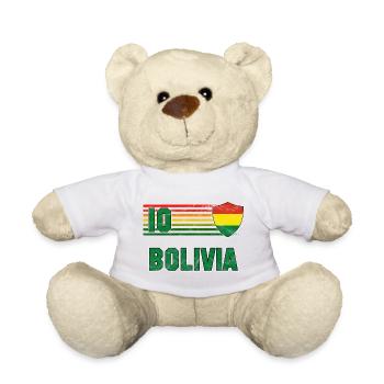 Bolivia Football Team - Teddy Bear - white - Front