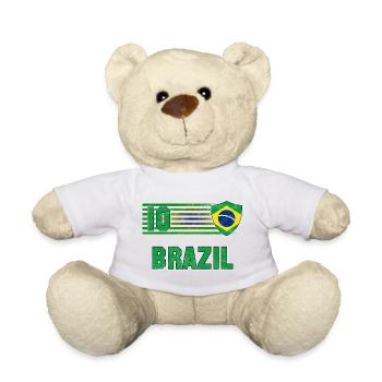 Brasilien Fußball Mannschaft - Teddy - Weiß - Vorne