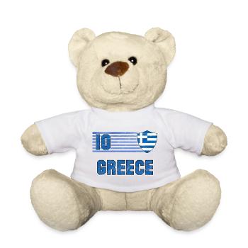 Greece Football Team - Teddy Bear - white - Front