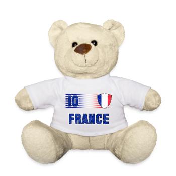 France Football Team - Teddy Bear - white - Front