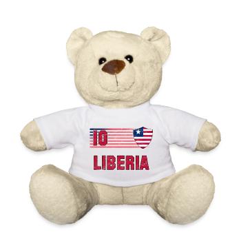 Liberia Fußball Mannschaft - Teddy - Weiß - Vorne