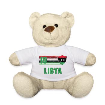 Libya Football Team - Teddy Bear - white - Front