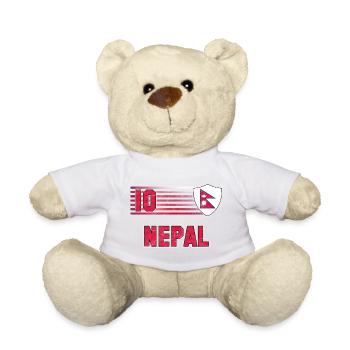 Nepal Football Team - Teddy Bear - white - Front