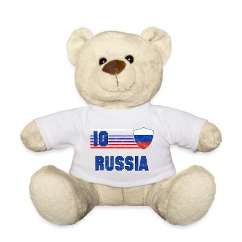 Équipe de Russie de football - Nounours - blanc - Devant