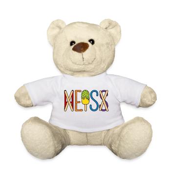 H EIS S - Eis essen - heiß - Sommer - Hitze - Eis - Teddy - Weiß - Vorne