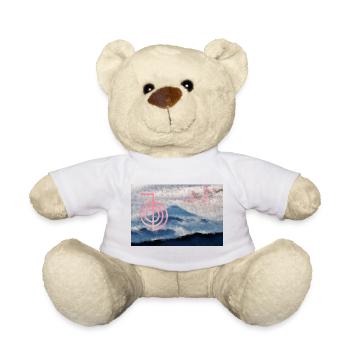 cho ku rei mit fuji und kirschblüten - Teddy - Weiß - Vorne