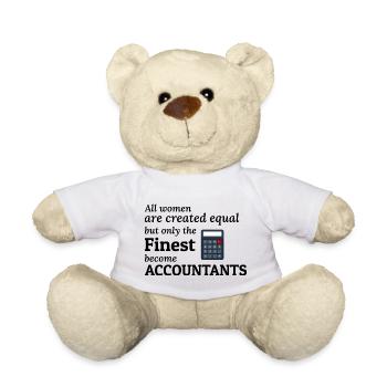 Accountant Women Accounting Cpa Funny Saying Gift - Teddy Bear - white - Front