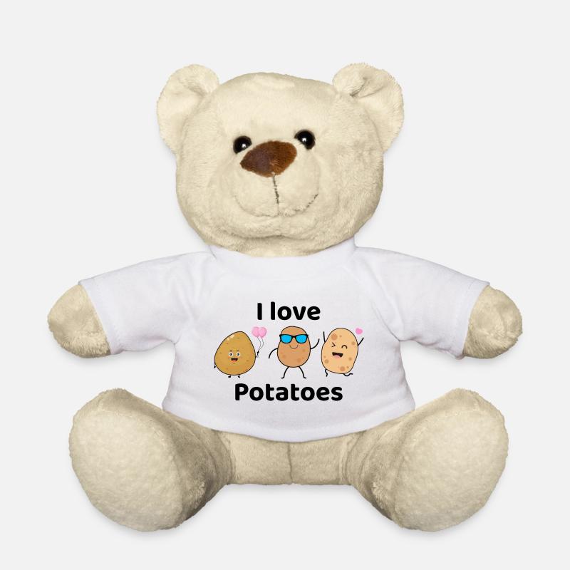 Potato Lover Potatoes Funny Saying - Teddy Bear - white