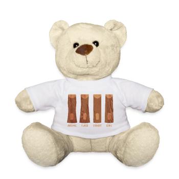 Table Tennis Racket Grip Types Table Tennis - Teddy Bear - white - Front