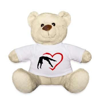 Gymnastique, Gymnaste et cœur, Gymnastique - Nounours - blanc - Devant