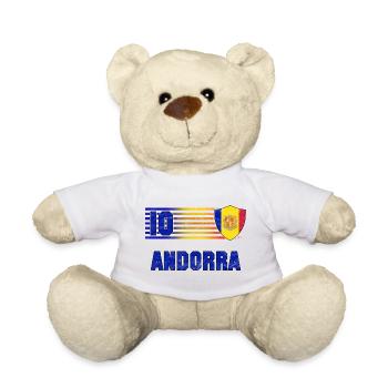 Andorra Fußball Mannschaft - Teddy - Weiß - Vorne
