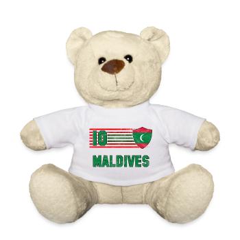 Malediven Fußball Mannschaft - Teddy - Weiß - Vorne