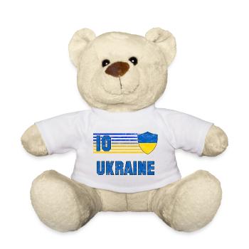 Ukraine Football Team - Teddy Bear - white - Front