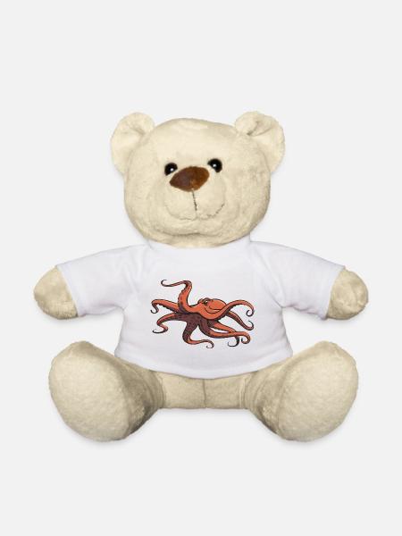 Ich mag Oktopus - acht Tentakel - Tintenfisch - Teddy - Weiß