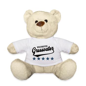 Weltbester Grossvater Bester Opa Papa Großpapa - Teddy - Weiß - Vorne