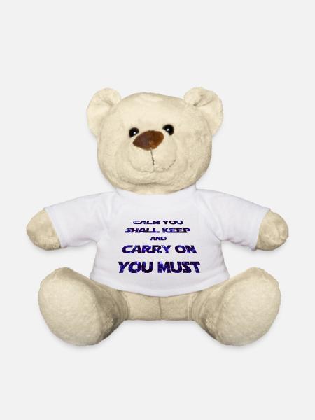 Statement - CALM YOU SHALL KEEP -galaxy - Teddy - Weiß