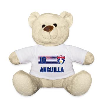 Anguilla Fußball Mannschaft - Teddy - Weiß - Vorne