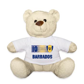 Barbados Football Team - Teddy Bear - white - Front