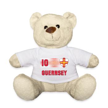 Guernsey Fußball Mannschaft - Teddy - Weiß - Vorne
